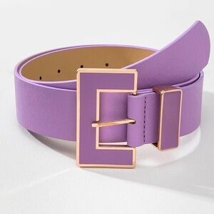 New Elegant Lavender Belt with Gold Accents